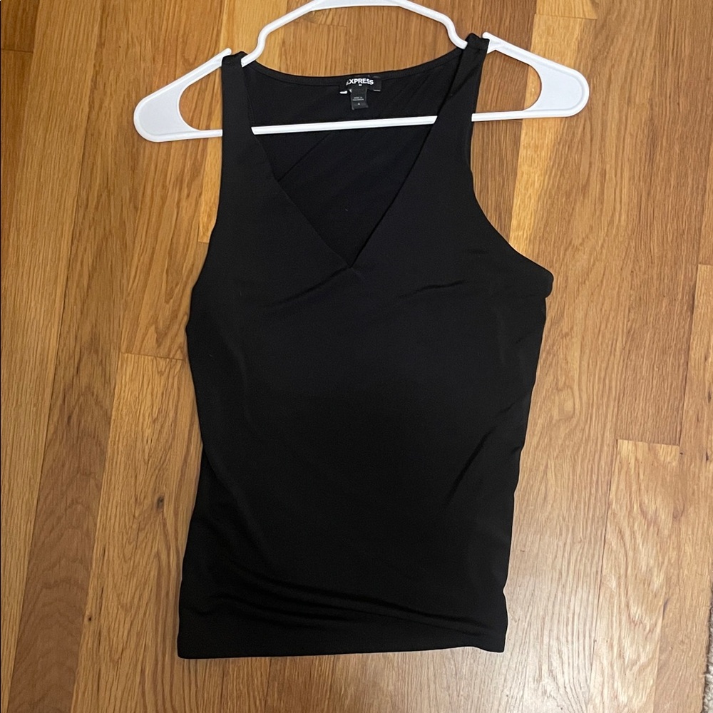 Express V-Neck Black Tank Top